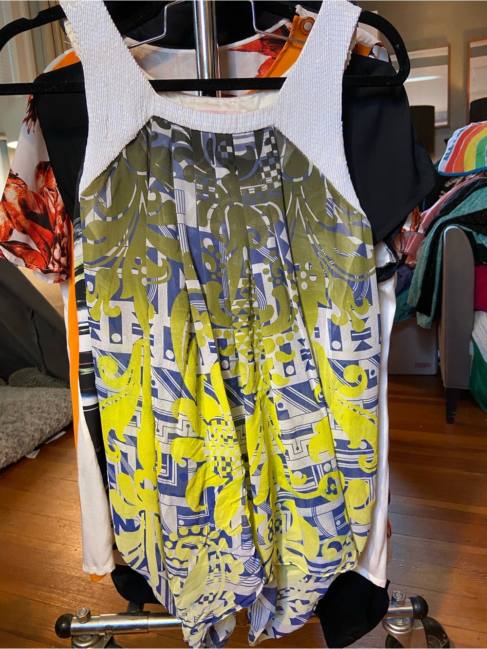 VINTAGE Matthew Williamson Satin Lined Layered and Beaded Halter